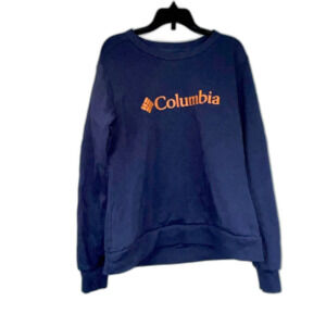 Columbia Sportswear Blue Logo Crewneck Sweater Size Medium